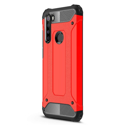 Microsonic Xiaomi Redmi Note 8 Kılıf Rugged Armor Kırmızı