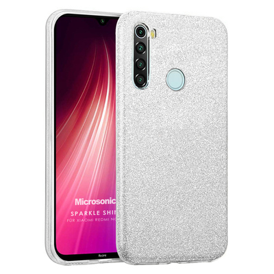 Microsonic Xiaomi Redmi Note 8 Kılıf Sparkle Shiny Gümüş