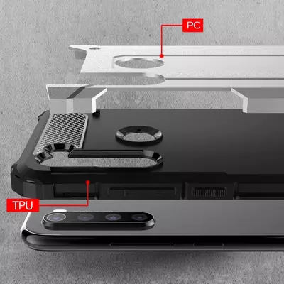 Microsonic Xiaomi Redmi Note 8T Kılıf Rugged Armor Kırmızı
