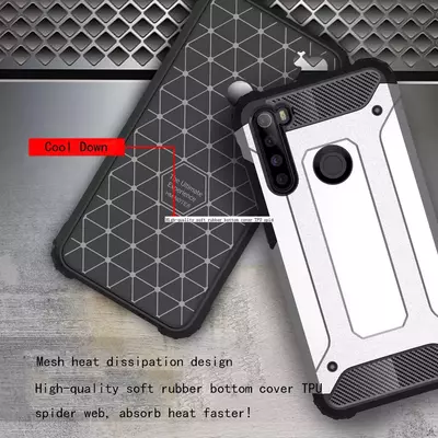 Microsonic Xiaomi Redmi Note 8T Kılıf Rugged Armor Siyah