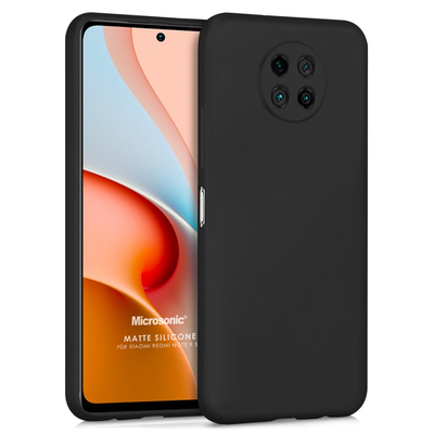 Microsonic Xiaomi Redmi Note 9 5G Kılıf Matte Silicone Siyah