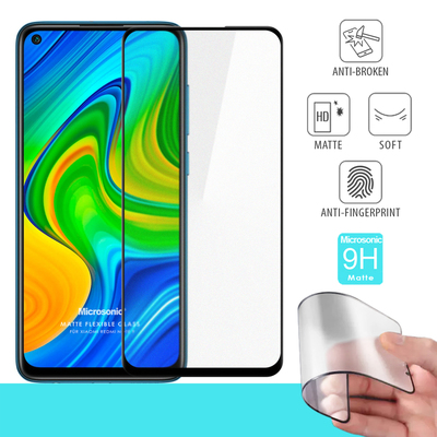 Microsonic Xiaomi Redmi Note 9 Matte Flexible Ekran Koruyucu Siyah