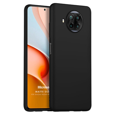 Microsonic Xiaomi Redmi Note 9 Pro 5G Kılıf Matte Silicone Siyah