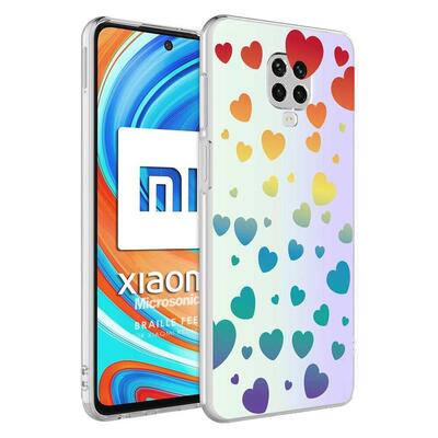 Microsonic Xiaomi Redmi Note 9 Pro Braille Feel Desenli Kılıf Heart