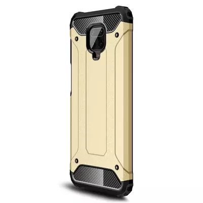Microsonic Xiaomi Redmi Note 9 Pro Max Kılıf Rugged Armor Gold