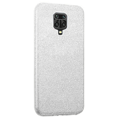 Microsonic Xiaomi Redmi Note 9 Pro Max Kılıf Sparkle Shiny Gümüş