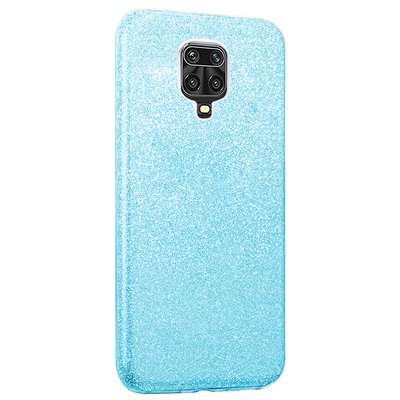 Microsonic Xiaomi Redmi Note 9 Pro Max Kılıf Sparkle Shiny Mavi