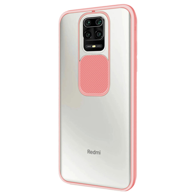 Microsonic Xiaomi Redmi Note 9 Pro Kılıf Slide Camera Lens Protection Pembe