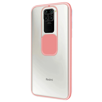 Microsonic Xiaomi Redmi Note 9 Kılıf Slide Camera Lens Protection Pembe