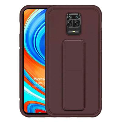 Microsonic Xiaomi Redmi Note 9S Kılıf Hand Strap Mor