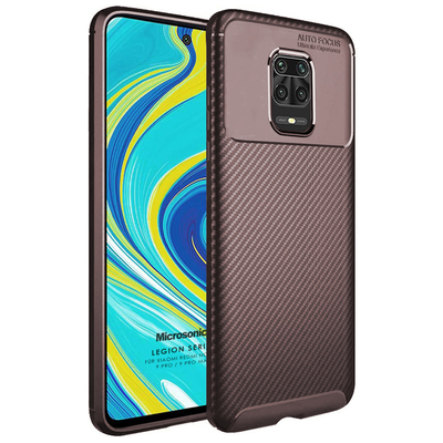 Microsonic Xiaomi Redmi Note 9S Kılıf Legion Series Kahverengi