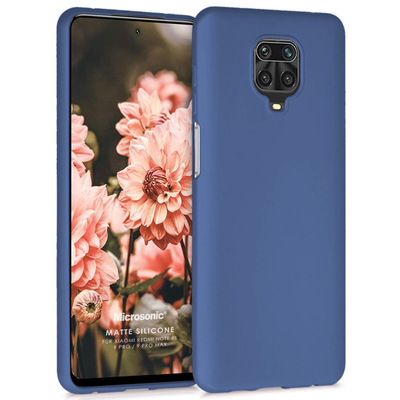 Microsonic Xiaomi Redmi Note 9S Kılıf Matte Silicone Lacivert