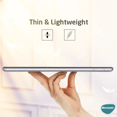 Microsonic Xiaomi Redmi Pad SE Kılıf Slim Translucent Back Smart Cover Gümüş