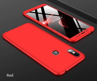 Microsonic Xiaomi Redmi S2 Kılıf Double Dip 360 Protective Kırmızı