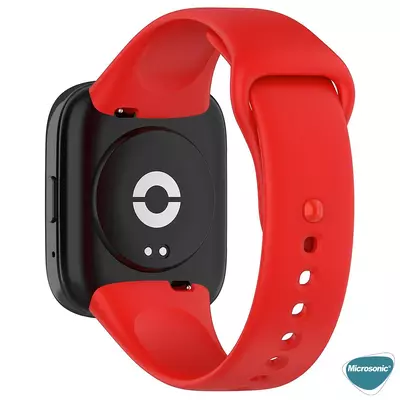 Microsonic Xiaomi Redmi Watch 3 Active Kordon, Silicone Sport Band Kırmızı
