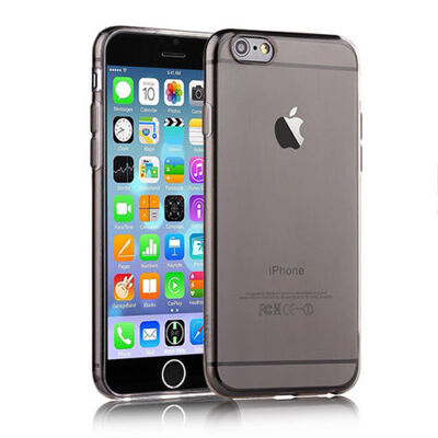 Slim Kılıf Transparent Soft iPhone 6S Plus Kılıf Transparent Soft Siyah