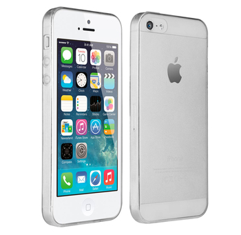 CaseUp Apple iPhone 5 Kılıf Transparent Soft Beyaz