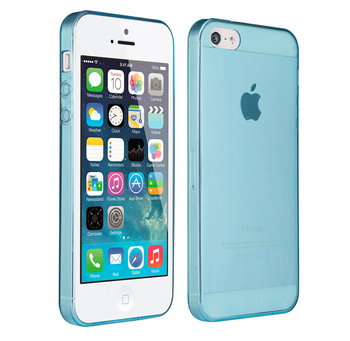 CaseUp Apple iPhone 5 Kılıf Transparent Soft Mavi CaseUp Apple iPhone 5 Kılıf Transparent Soft Mavi