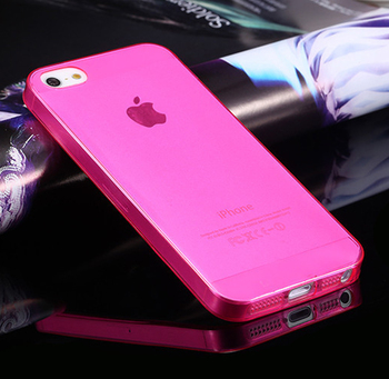 CaseUp Apple iPhone 5 Kılıf Transparent Soft Pembe