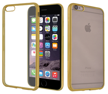CaseUp Apple iPhone 6 Plus Lazer Kesim Silikon Kılıf Gold