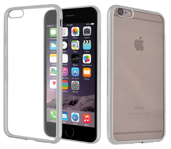 CaseUp Apple iPhone 6S Plus Lazer Kesim Silikon Kılıf Gümüş