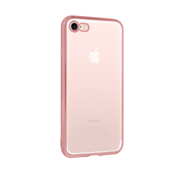 CaseUp Apple iPhone 7 Lazer Kesim Silikon Kılıf Rose Gold