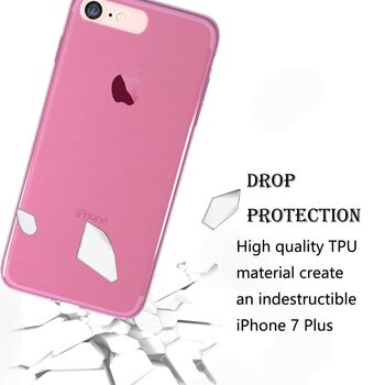 CaseUp Apple iPhone 7 Plus Kılıf Transparent Soft Mavi