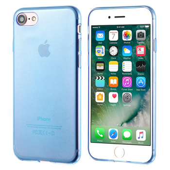 Caseup Apple iPhone 8 Kılıf Transparent Soft Mavi