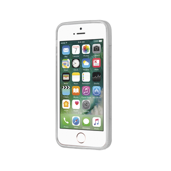 CaseUp Apple iPhone SE Lazer Kesim Silikon Kılıf Gümüş