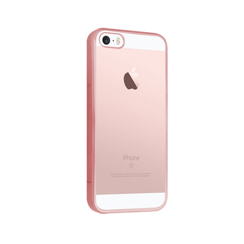 CaseUp Apple iPhone SE Lazer Kesim Silikon Kılıf Rose Gold