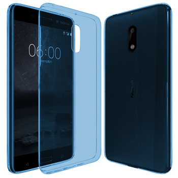 CaseUp Nokia 6 Kılıf Transparent Soft Mavi