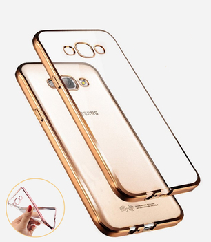 CaseUp Samsung Galaxy A3 2016 Lazer Kesim Silikon Kılıf Gold
