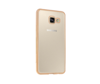 CaseUp Samsung Galaxy A3 2016 Lazer Kesim Silikon Kılıf Gold