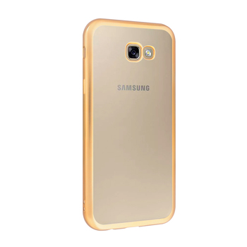 CaseUp Samsung Galaxy A5 2017 Lazer Kesim Silikon Kılıf Gold