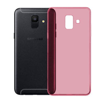 Caseup Samsung Galaxy A6 2018 Kılıf Transparent Soft Pembe