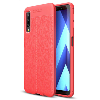 CaseUp Samsung Galaxy A7 2018 Kılıf Niss Silikon Kırmızı