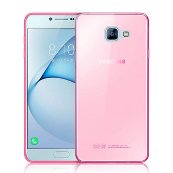 CaseUp Samsung Galaxy A8 2016 Kılıf Transparent Soft Pembe