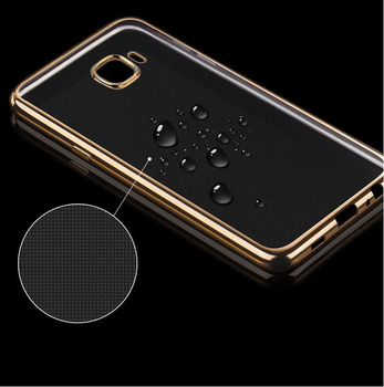 CaseUp Samsung Galaxy C7 Lazer Kesim Silikon Kılıf Gold