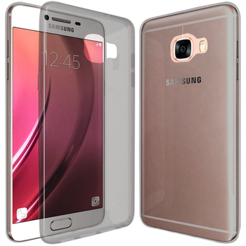 CaseUp Samsung Galaxy C7 Kılıf Transparent Soft Siyah