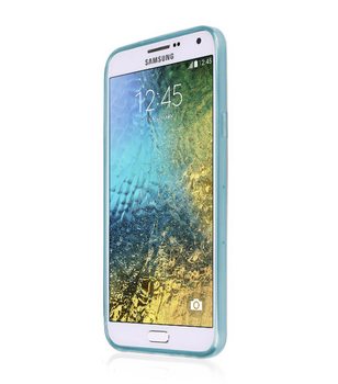 CaseUp Samsung Galaxy E7 Kılıf Transparent Soft Mavi