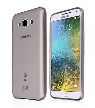 CaseUp Samsung Galaxy E7 Kılıf Transparent Soft Siyah