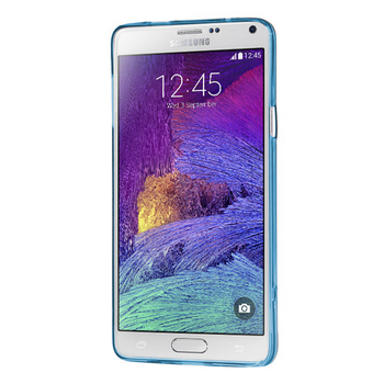 CaseUp Samsung Galaxy Note 4 Kılıf Transparent Soft Mavi