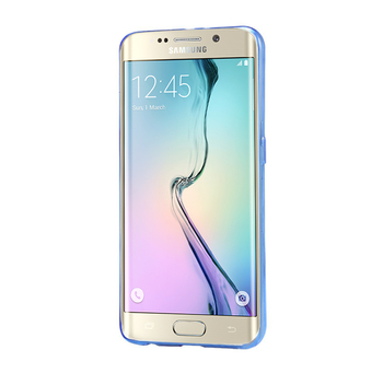 CaseUp Samsung Galaxy S6 Edge Kılıf Transparent Soft Mavi