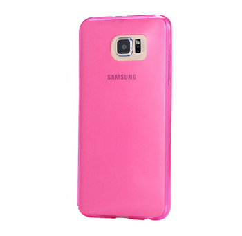 CaseUp Samsung Galaxy S6 Edge Kılıf Transparent Soft Pembe