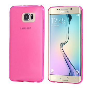 CaseUp Samsung Galaxy S6 Edge Kılıf Transparent Soft Pembe