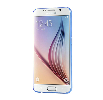 CaseUp Samsung Galaxy S6 Kılıf Transparent Soft Mavi