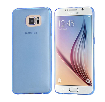 CaseUp Samsung Galaxy S6 Kılıf Transparent Soft Mavi