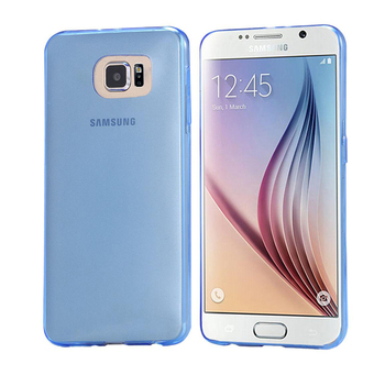 CaseUp Samsung Galaxy S6 Kılıf Transparent Soft Mavi CaseUp Samsung Galaxy S6 Kılıf Transparent Soft Mavi