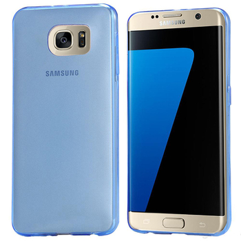 CaseUp Samsung Galaxy S7 Edge Kılıf Transparent Soft Mavi