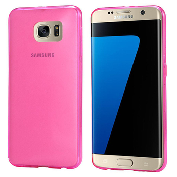 CaseUp Samsung Galaxy S7 Edge Kılıf Transparent Soft Pembe